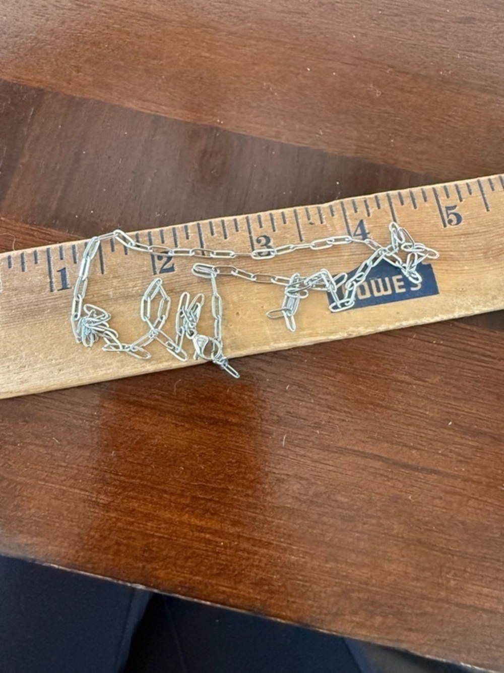 NWOT Stainless Steel Paper Clip Necklace